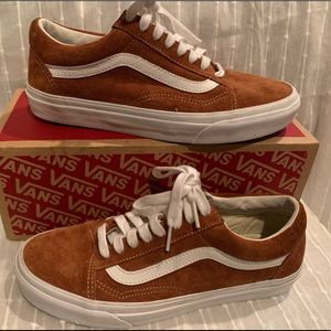 Vans Old Skool Brown Pig Suede Skate Shoes